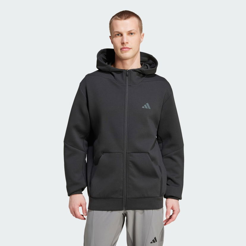 Huppari adidas Performance Training Full-Zip Hoodie Musta | IY1131