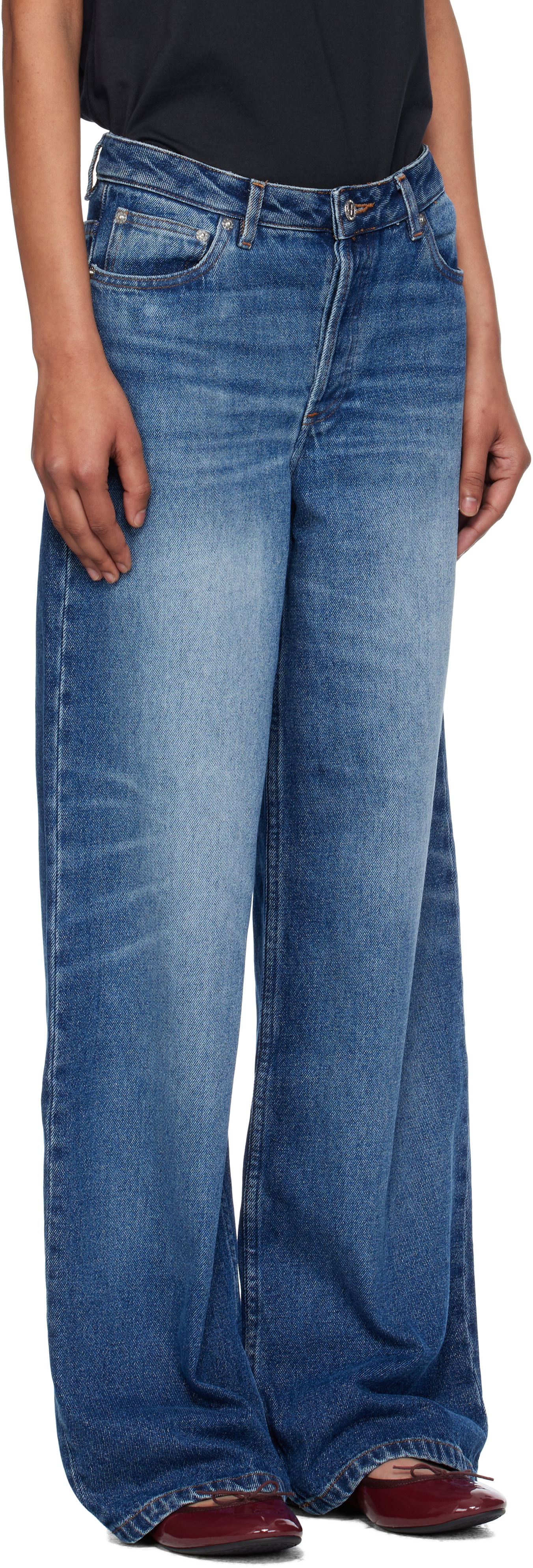 Jeans A.P.C. A.P.C. Elisabeth Wide-Leg Jeans Sininen | COHJL-F09181, 1