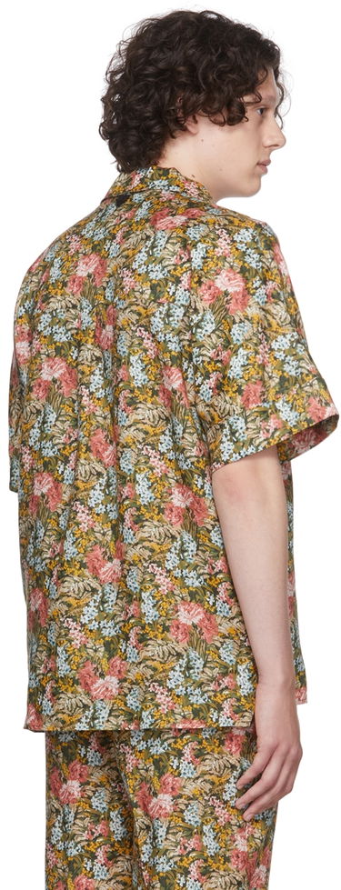 Paita Erdem Floral-Print Short Sleeve Shirt Vihreä | MV22_503MLFL PHILIP SHIRT, 2
