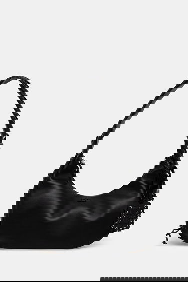 Käsilaukku GANNI Hobo Bag Medium Laces Musta | A7295, 0