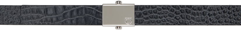 Vyöt FERRAGAMO Salvatore Ferragamo Alligator Effect Reversible Belt Musta | 784042