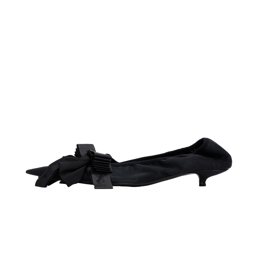 Tennarit ja kengät Balenciaga Suede Bow Kitten Heel Pumps Musta | 804338 W2H82
