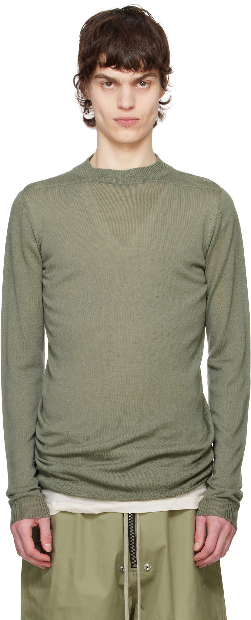Villapaita Rick Owens Rick Owens Hollywood Level Lupetto Sweater Vihreä | RU01E5625 WS