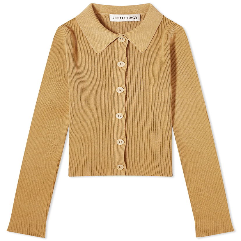 Poolopaita OUR LEGACY Long Sleeve Mazzy Knit Polo Shirt Oranssi | W2243MW