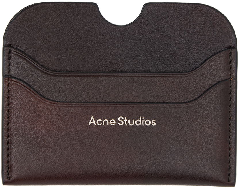 Lompakko Acne Studios Leather Card Holder Ruskea | CG0268-