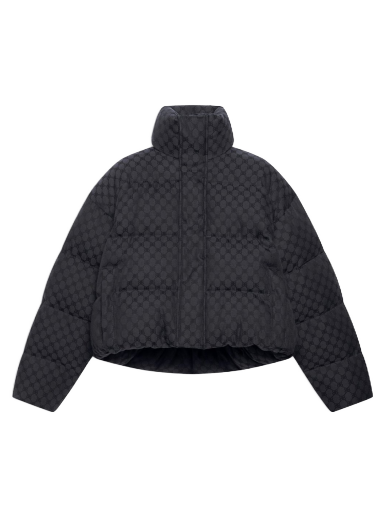 Puffer takki Gucci Balenciaga x The Hacker Project Hacker BB Puffer Jacket Musta | 681883TLO531269