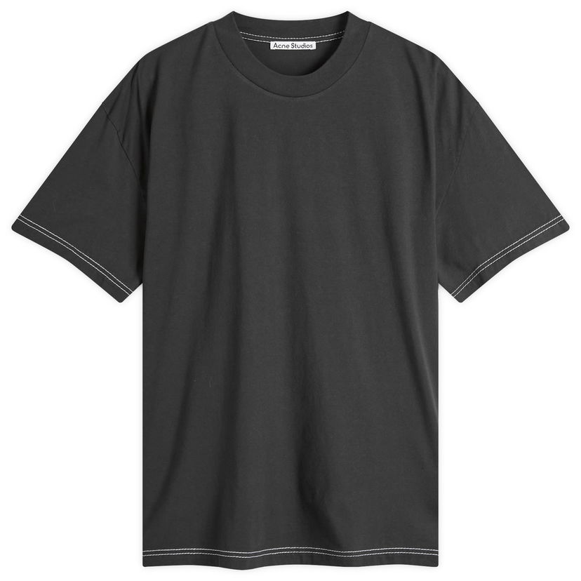 T-paita Acne Studios Acne Studios Eresa U Autograph Logo T-Shirt, Size X-Small Musta | CL0388-BM0
