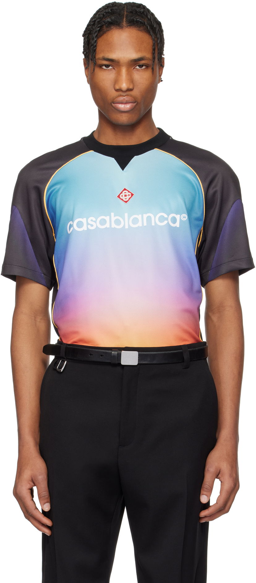 Jersey Casablanca Casablanca Gradient Football T-Shirt Monivärinen | MS25-JTP-353-01