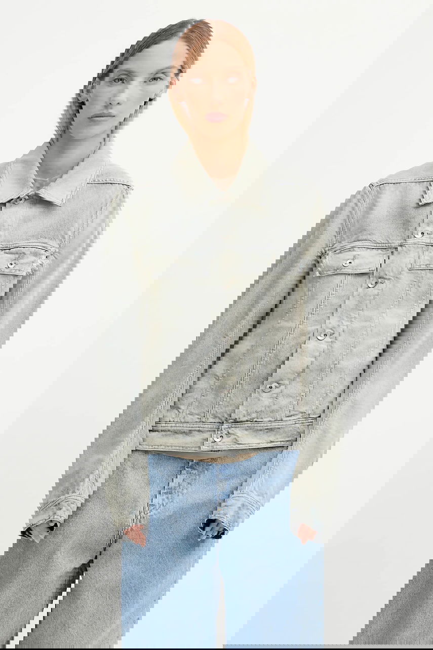 Takki Rick Owens Rick Owens DRKSHDW Trucker Worker Denim Jacket Sininen | DS02E7701.DMP, 0