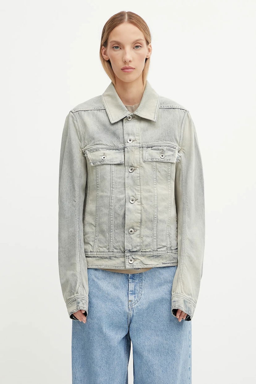 Takki Rick Owens Rick Owens DRKSHDW Trucker Worker Denim Jacket Sininen | DS02E7701.DMP