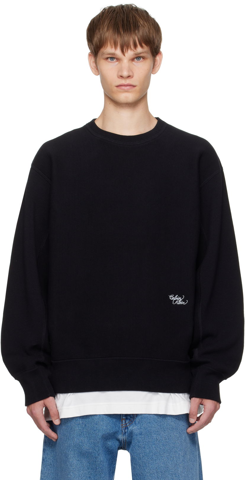 Villapaita CALVIN KLEIN Calvin Klein Milano Knit Sweater Musta | 81B325G