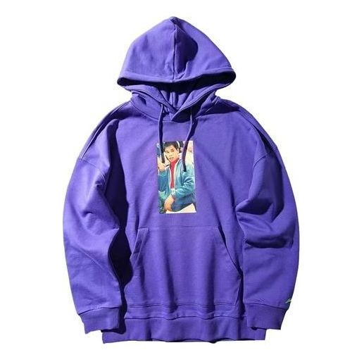 Huppari Li-Ning Li-Ning Character Casual Hoodie Violetti | AWDNB63-3, 0