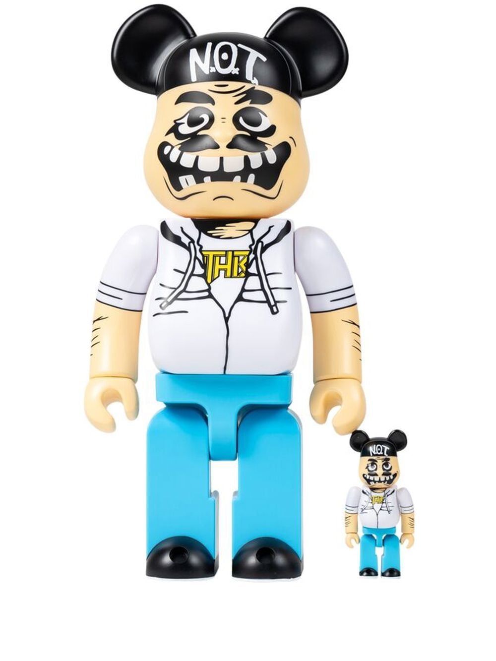 Keräilykelpoinen Medicom Toy Anthrax "Notman" BE@RBRICK 100% and 400% figure set - White Turkoosi | MEDI010019525271, 0