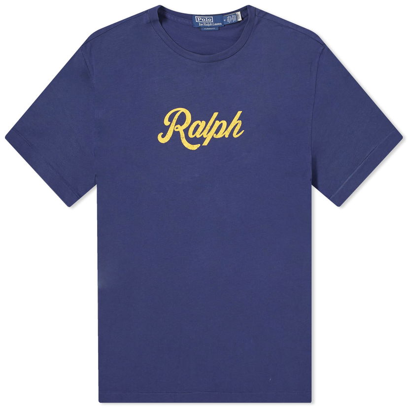 T-paita Polo by Ralph Lauren Script Logo T-Shirt Tummansininen | 710936401001