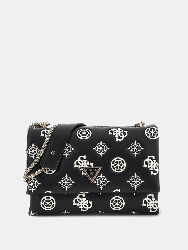 Käsilaukku GUESS Deesa Peony 4G Logo Crossbody Bag Musta | HWPG9314210