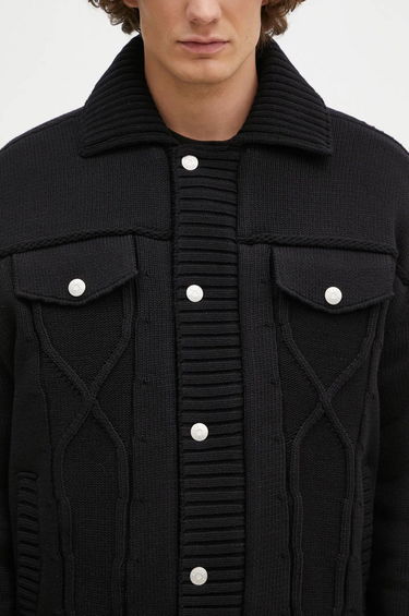 Villapaita KENZO Oversized Knitted Jacket Musta | FE65OU1419NC.99, 3