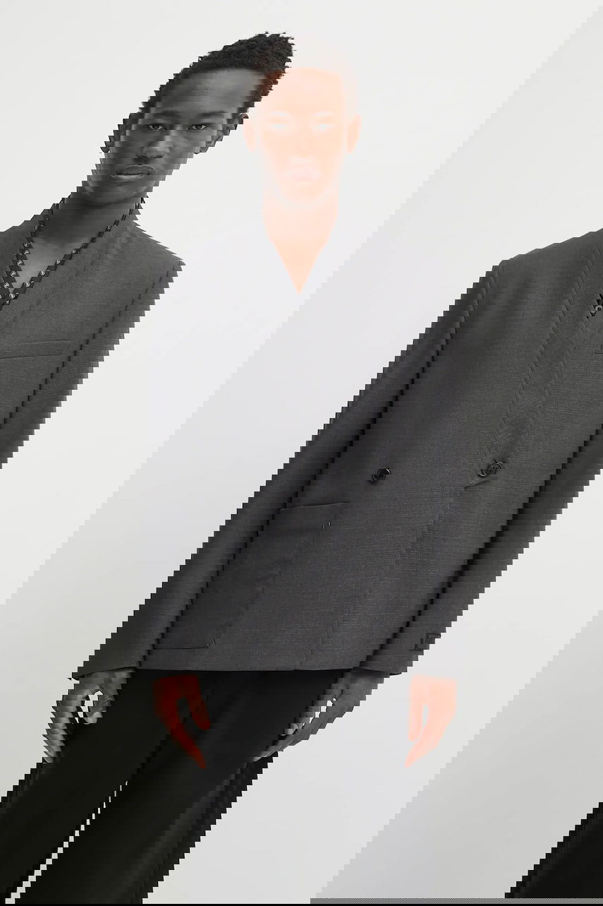 Takki KENZO Kenzo Weave Adjusted Kimono Tailored Blazer Harmaa | FF65VE1459ID, 0