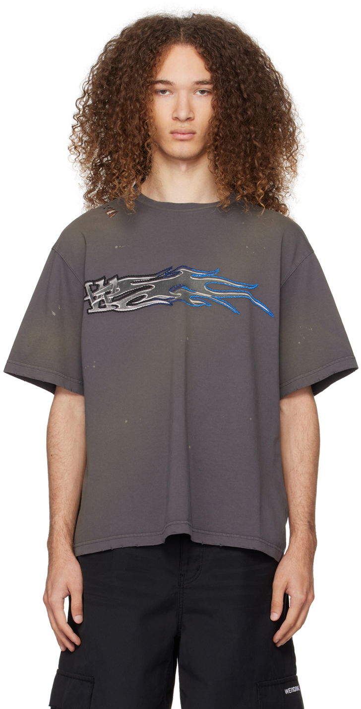 T-paita We11done Printed T-Shirt Harmaa | WD-TT0-24-751-U-CH