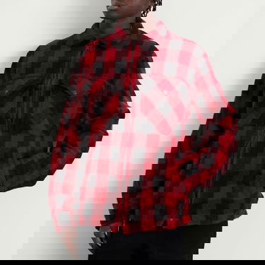 Paita Junya Watanabe Junya Watanabe MAN x Filson Check Zip Overshirt, Size Large Punainen | WP-J011-051-1, 5