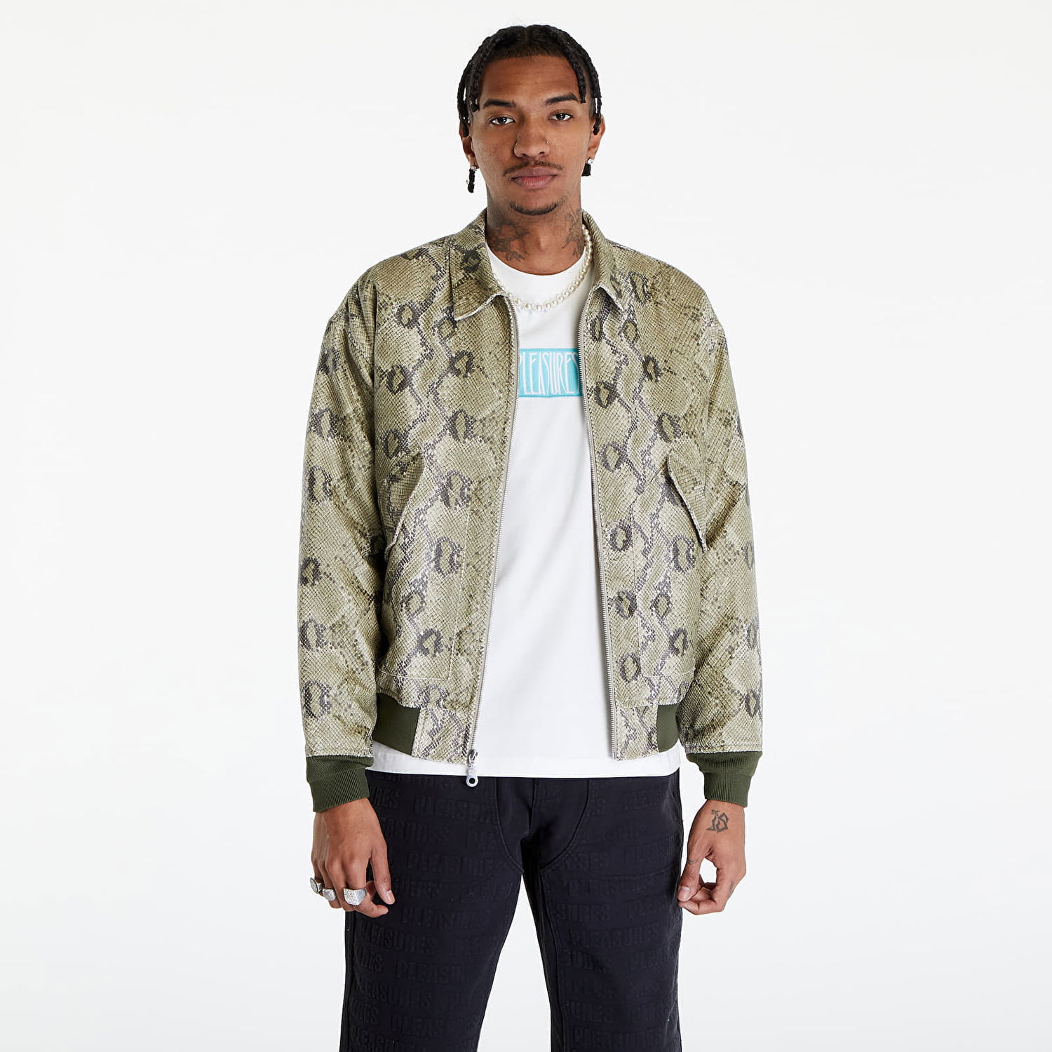 Takki Pleasures Rattle Flight Jacket Vihreä | P24SP013 GREEN, 0