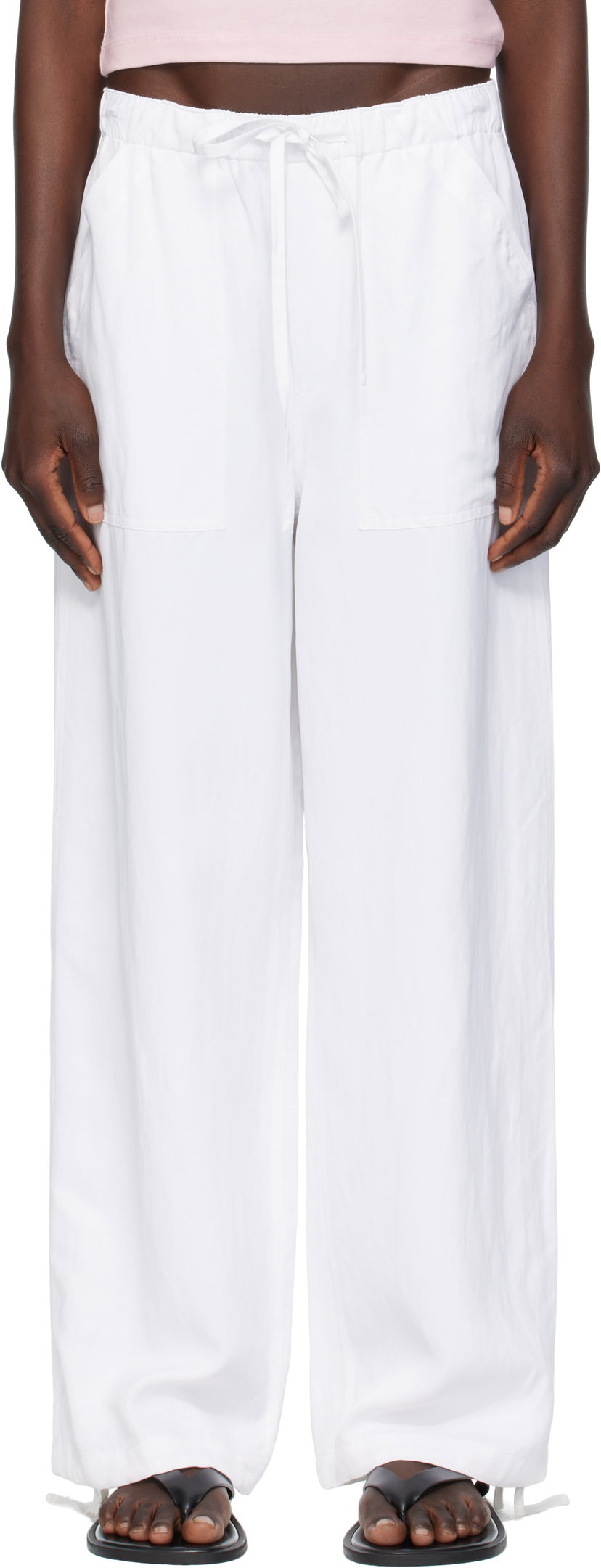 Housut rag & bone rag & bone Adina Beach Trousers Valkoinen | WAW25P70082908