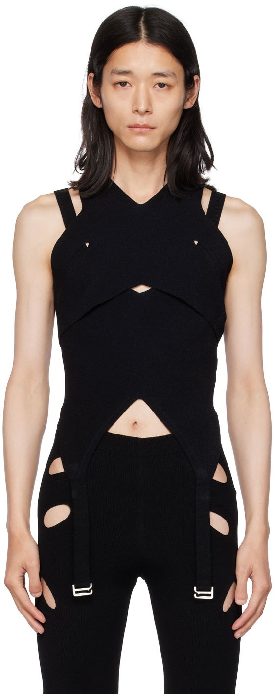 Body Dion Lee Exclusive Lock Slit Tank Top Musta | C7126F22