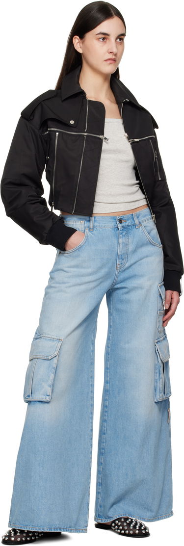 Cargo housut Off-White Off-White Wide-Leg Cargo Denim Jeans Sininen | OWYB019S25DEN0024000, 3