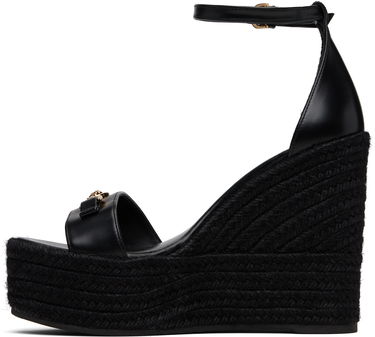 Tennarit ja kengät Versace Medusa '95 Leather Wedge Sandals Musta | 1014100_DVT2P, 2