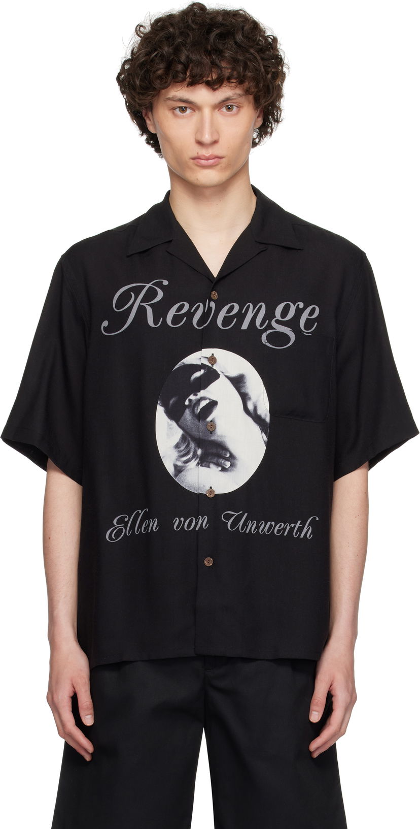 Paita WACKO MARIA WACKO MARIA 'Ellen Von Unwerth' Resort Shirt Musta | EVU-WM-HI01