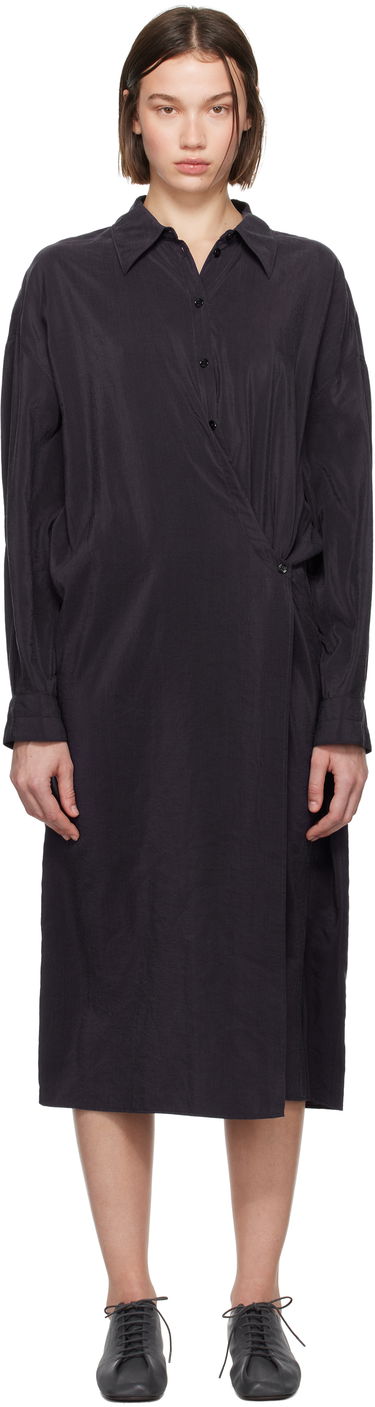 Mekko LEMAIRE Straight Collar Twisted Dress Musta | DR1092 LF1308, 0