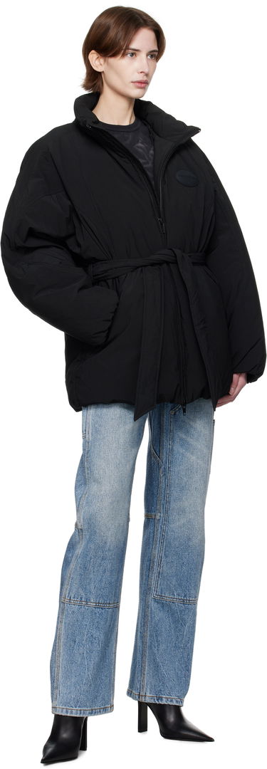 Puffer takki Alexander Wang Alexander Wang Dome Logo Patch Down Jacket Musta | 1WC1253280, 3