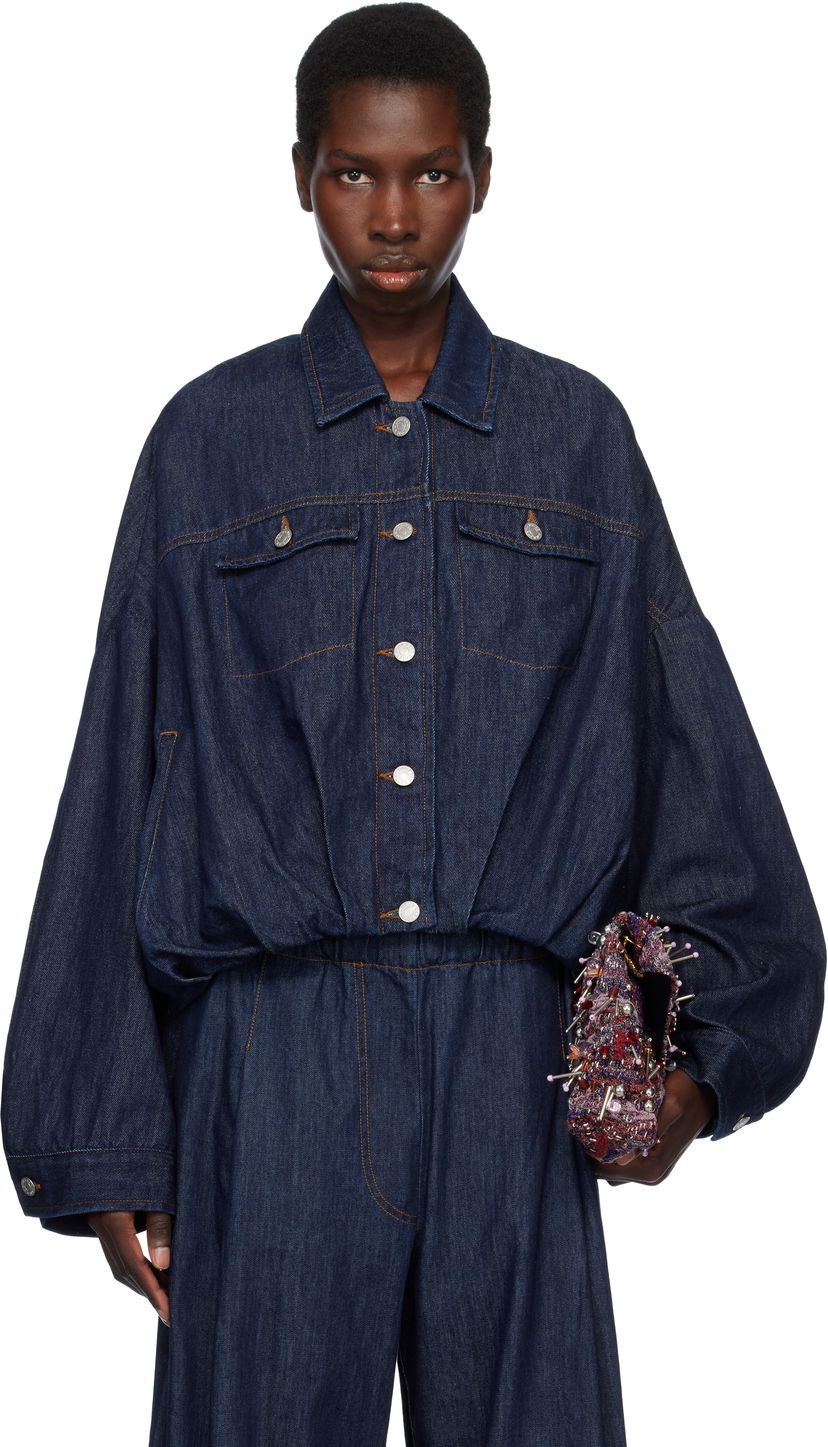 Haalari Dries Van Noten Dries Van Noten Oversized Denim Jacket Sininen | 251-010515-1552