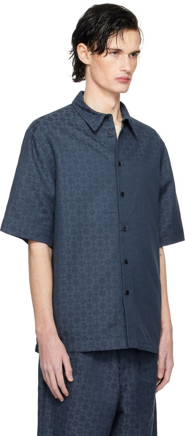 Paita Givenchy Shiny Monogram Denim Shirt Sininen | BM612P5YCC063, 1