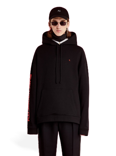 Huppari RAF SIMONS Regular Fit Hoodie Synchronicity Musta | 212-M165B-19004-0099