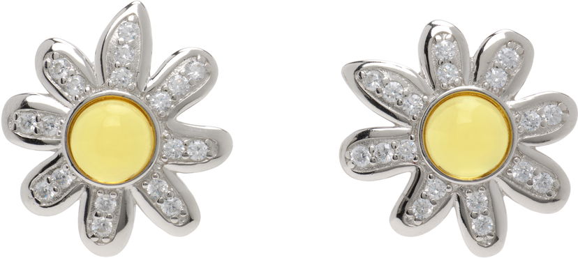 Korvakorut Collina Strada Collina Strada Silver Daisy Earrings with Yellow Center Keltainen | XX1092