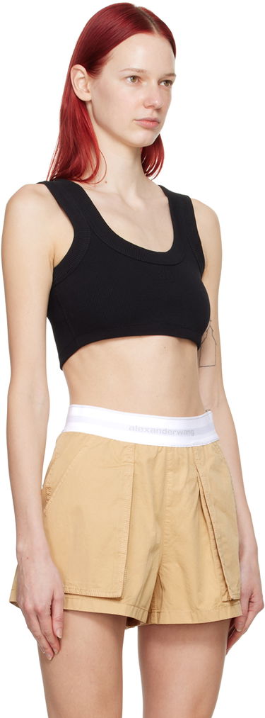 Tankkitoppi Alexander Wang Embossed Camisole Top Musta | 4CC2248102, 1