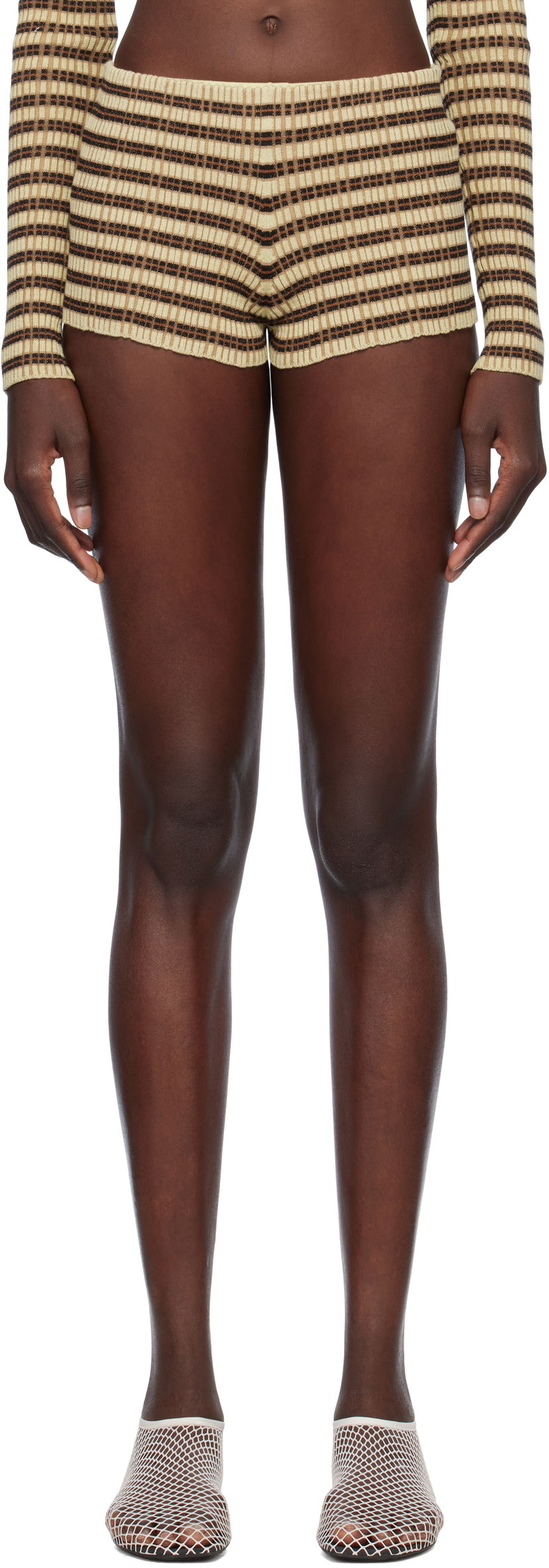 Shortsit Nanushka Nanushka Ferra Knit Shorts Keltainen | NW25SSST24950
