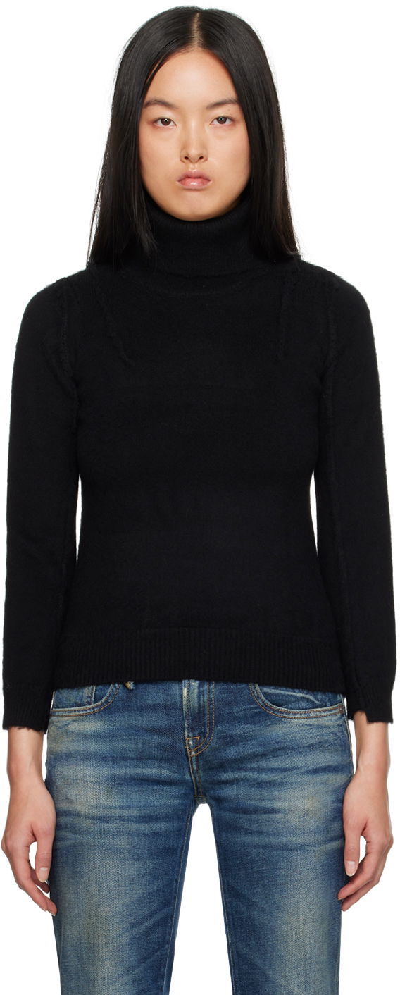 Villapaita R13 R13 Flat Sleeve Turtleneck Musta | R13WY178-Y108A