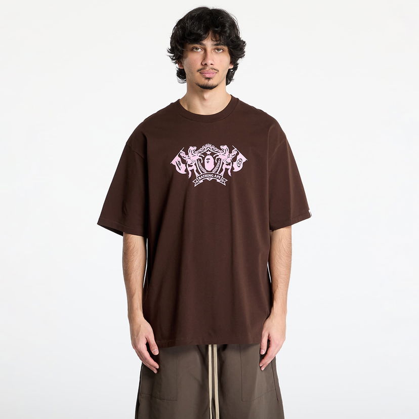 T-paita BAPE A BATHING APE College Logo Relaxed Fit Tee Ruskea | 001TEL301316MBRW