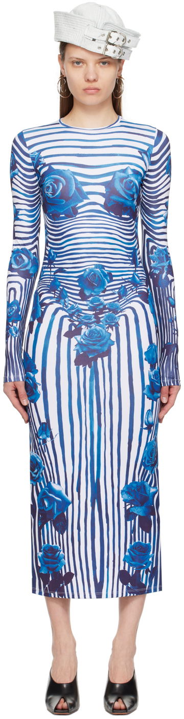 Mekko Jean Paul Gaultier Flower Morphing Maxi Dress Sininen | 24/25-F-RO166-J551-015951