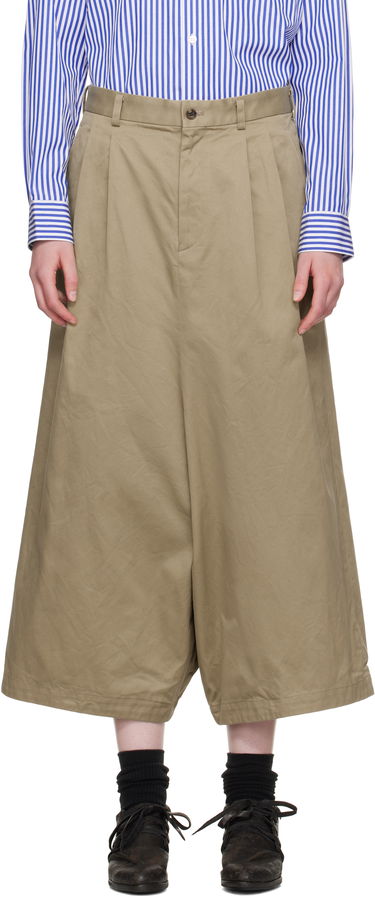 Shortsit Comme des Garçons Comme des Garçons Cotton Twill Garment Washed Trousers Beige | RO-P011-051-1, 0