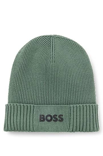 Pipo BOSS BOSS Logo Beanie Hat Vihreä | 50499423