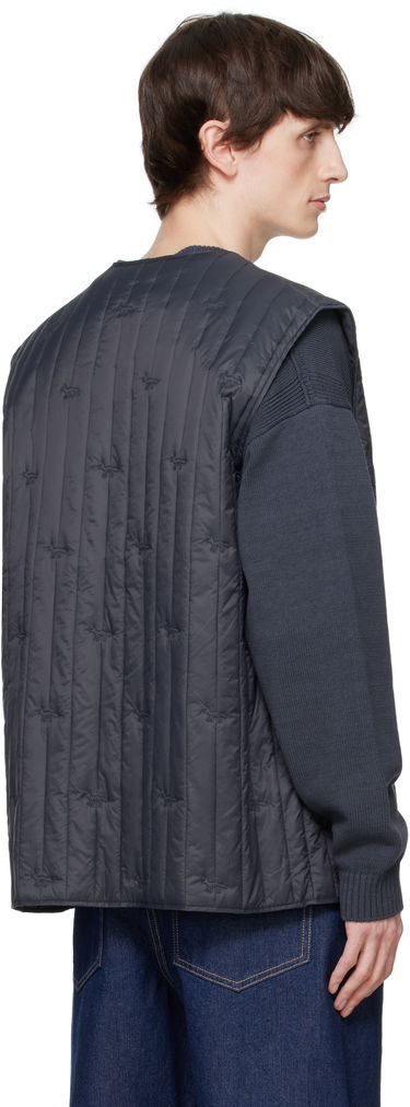 Liivi MAISON KITSUNÉ Maison Kitsuné Sleeveless Quilted Vest Tummansininen | OM02120WW9047, 2
