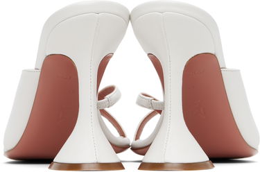 Kengänhoito Amina Muaddi Amina Muaddi Shiona Slipper Heeled Sandals Valkoinen | SHIONA SLIPPER, 1