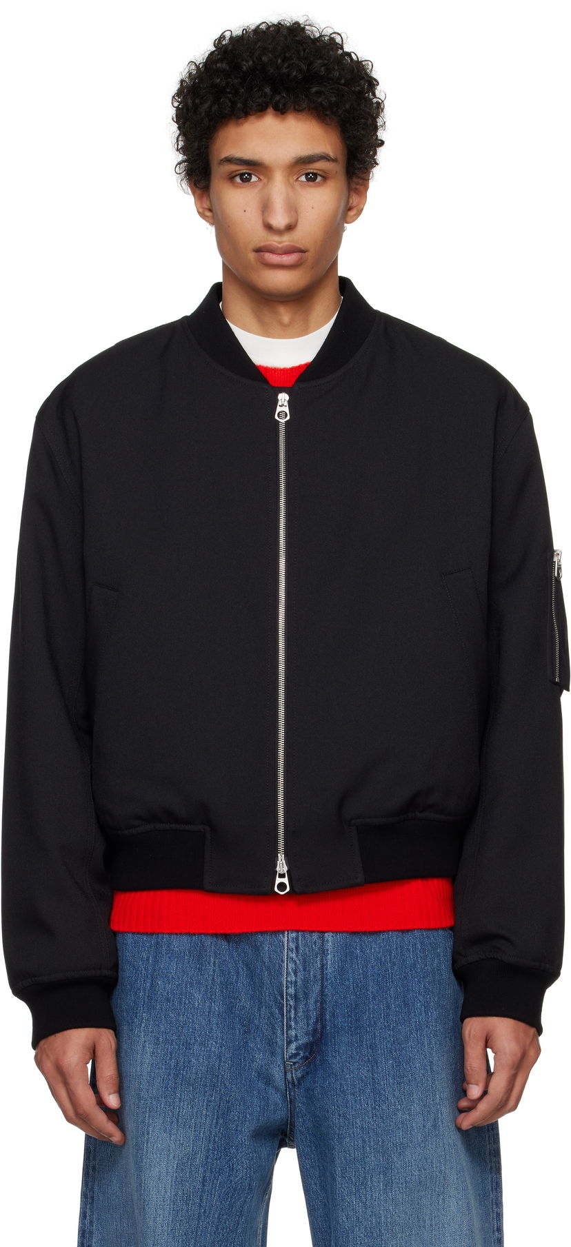 Bomber-takki Jil Sander Jil Sander Padded Bomber Jacket Musta | J22BN0241_J70001