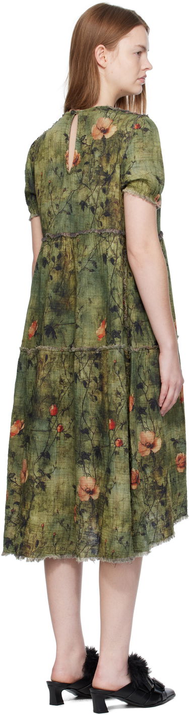 Mekko R13 R13 Relaxed Reversible Midi Dress Vihreä | R13WR465-R582B, 2