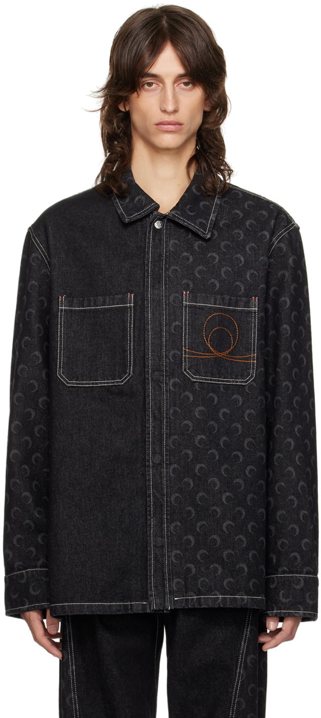 Takki Marine Serre Moon Laser Denim Jacket Musta | MSI033A RDEN0001