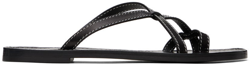 Asusteet The Row The Row Link Leather Sandals Musta | F1455-SBF10
