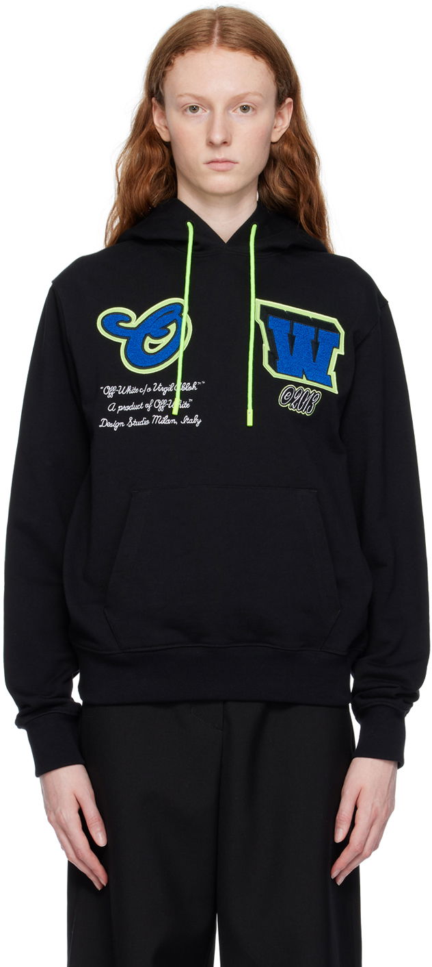 Huppari Off-White Varsity Hammer Hoodie Musta | OMBB097S23FLE0091069