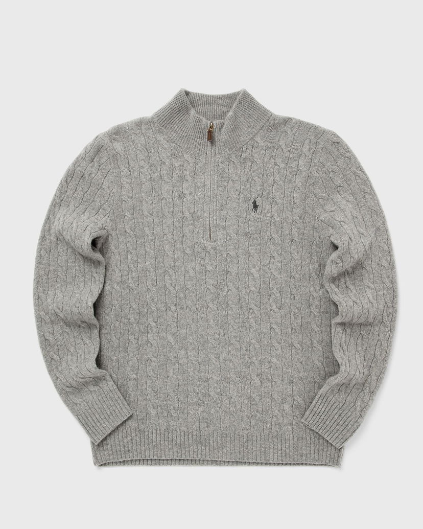 Villapaita Polo by Ralph Lauren Cable-Knit Quarter-Zip Pullover Harmaa | 710876766008